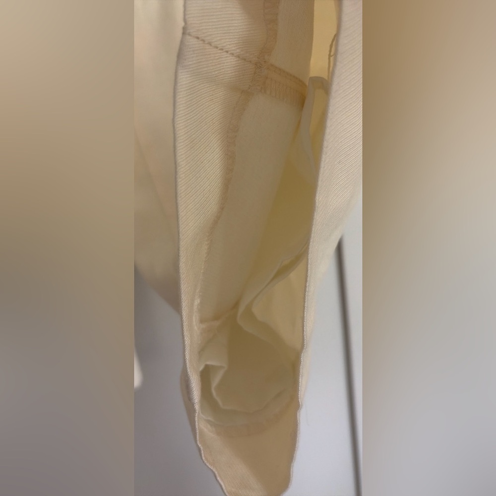 Ann Taylor High-Rise Wide Leg Cream Trouser Size 0 - Picture 5 of 10
